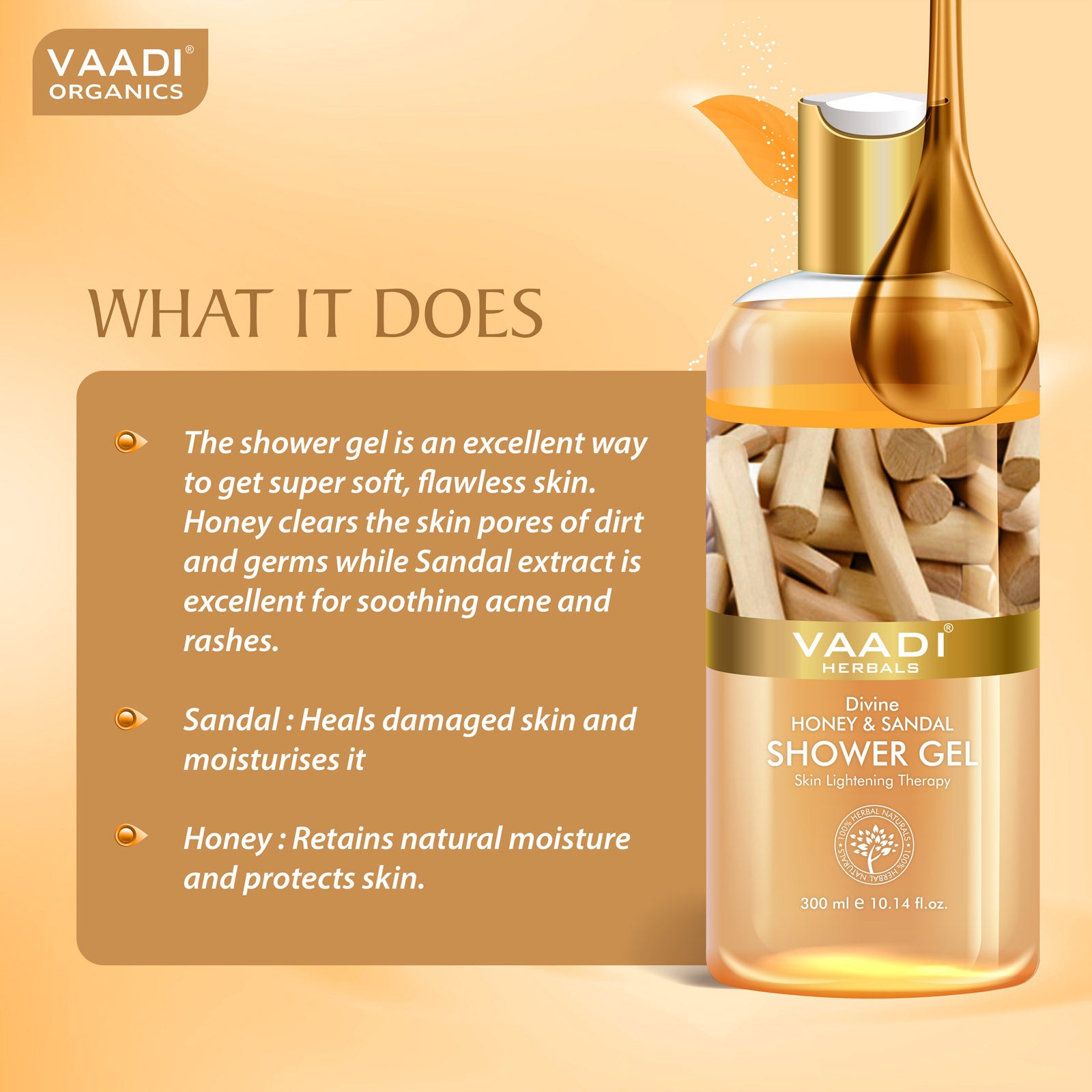 Divine Honey & Sandal Shower Gel
